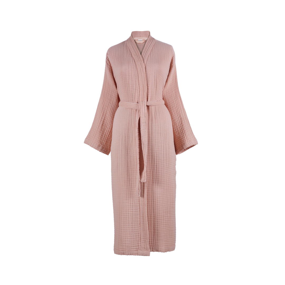 Crinkle Gauze Muslin Bathrobe, Jasper
