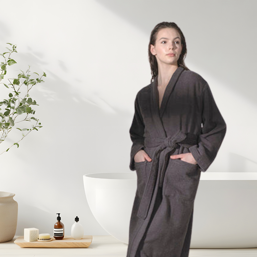 Bathrobe, Ribbed Terry 380gsm Luxury Unisex, Sardes