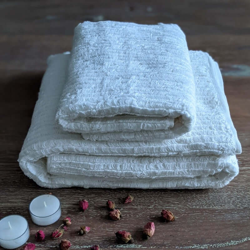 Turkish Bath Towel, Extra Long Loops 500gsm Luxury, Athena Off White