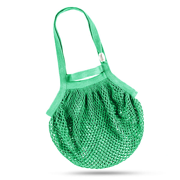 Cotton Net Bag, Double Handles, Green