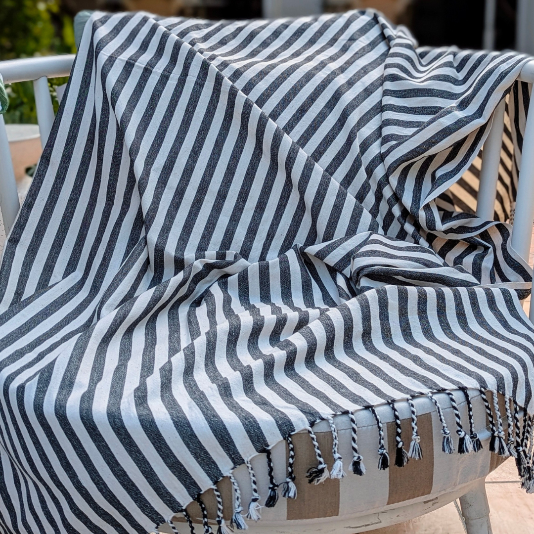 Zebra Turkish Towel XL Oversized 100%Cotton Striped
