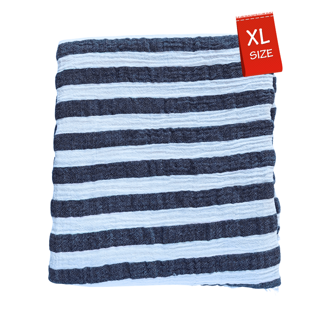 black and white striped muslin turkish beach towels extra-large oversized 