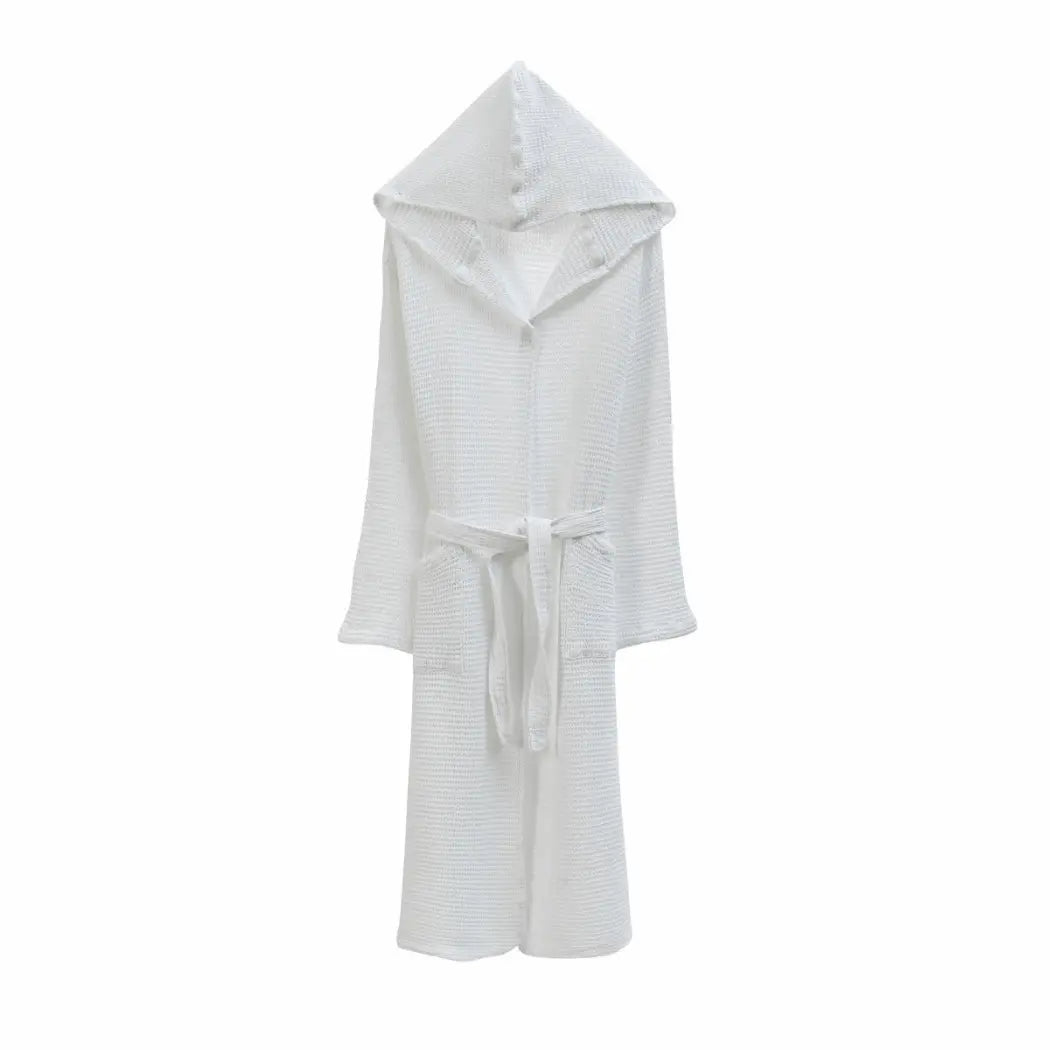 Waffle Bathrobe with Hood, Bohem