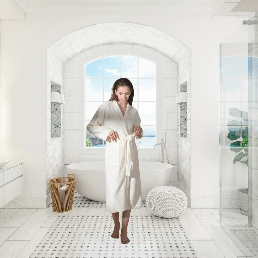 Bathrobe, Ribbed Terry, Sardes