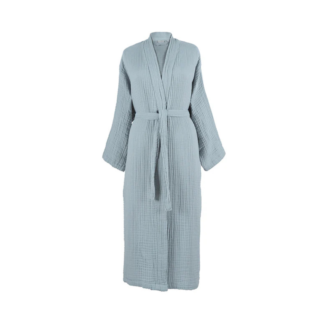 Crinkle Gauze Muslin Bathrobe, Jasper
