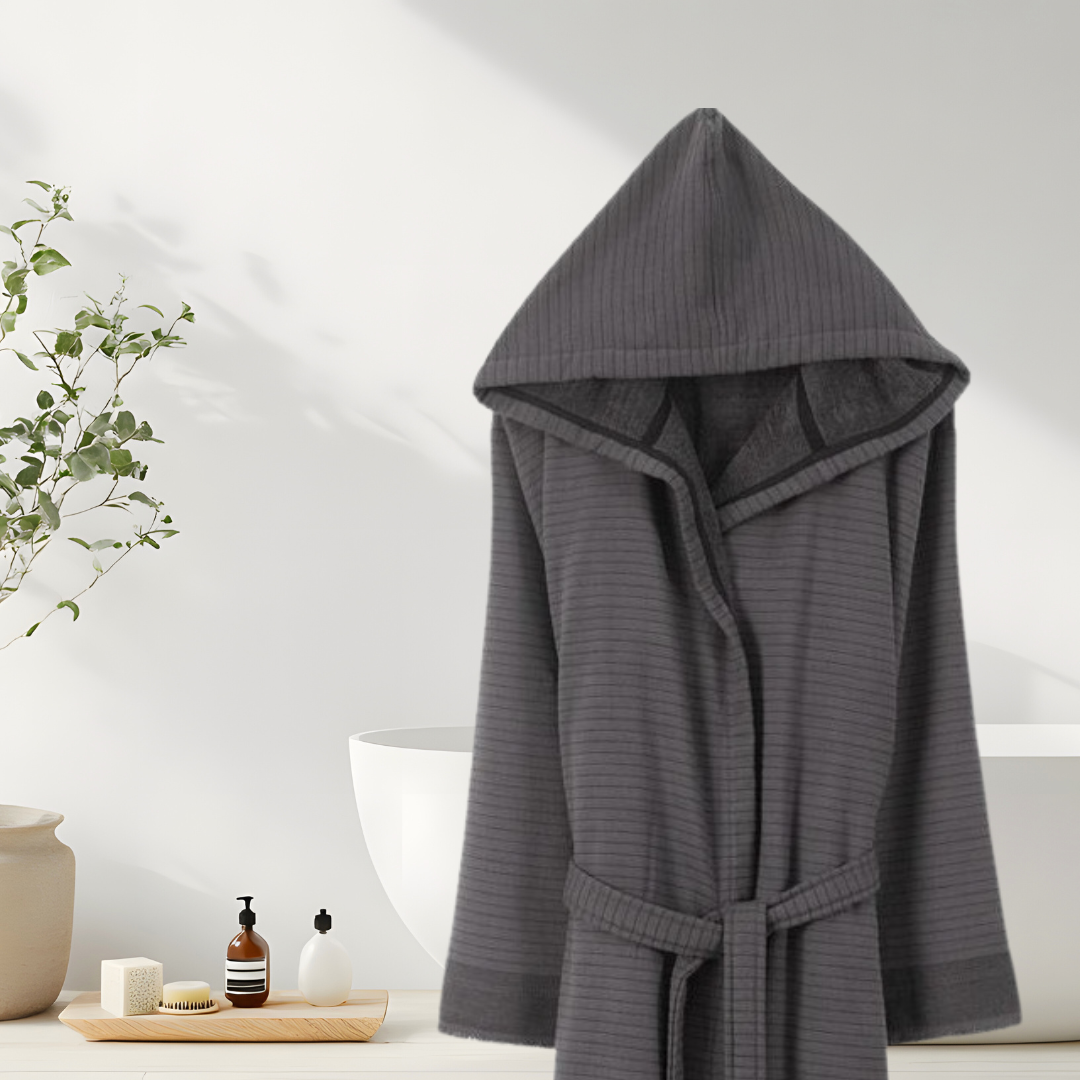 Bathrobe with Hood, Soft Terry Inside 300gsm, Simba