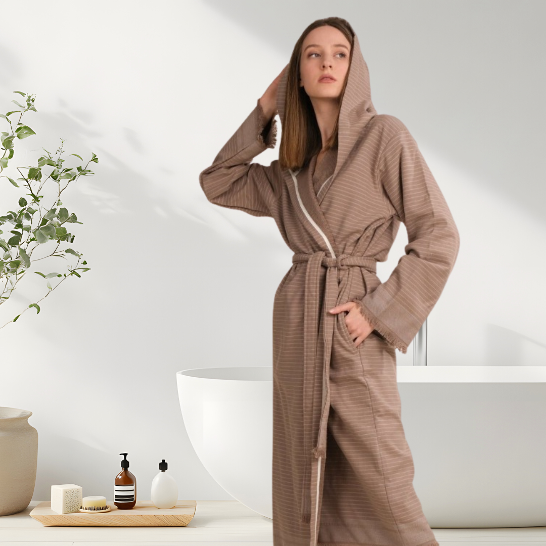 Bathrobe with Hood, Soft Terry Inside 300gsm, Simba