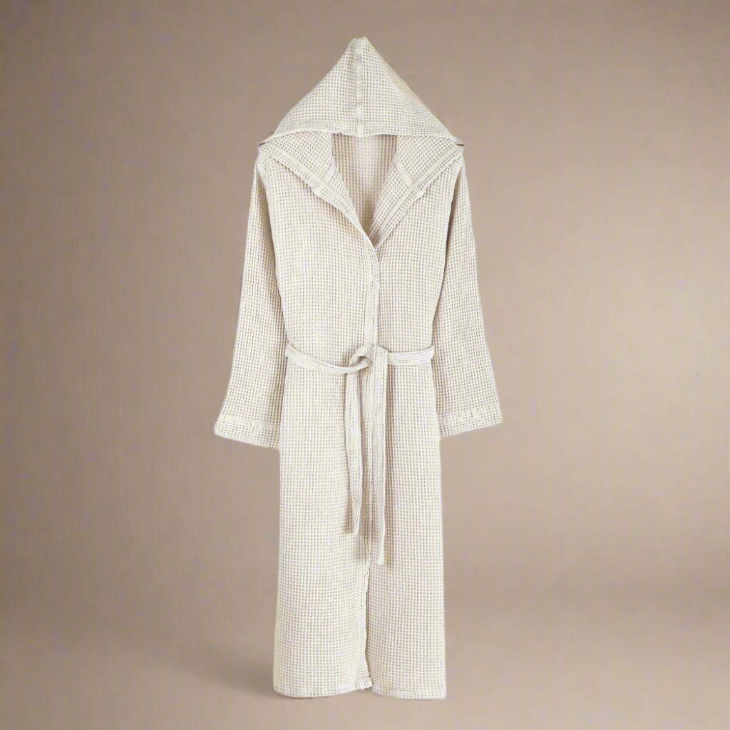 Hooded Bathrobe Waffle 390gsm Luxury, Lento