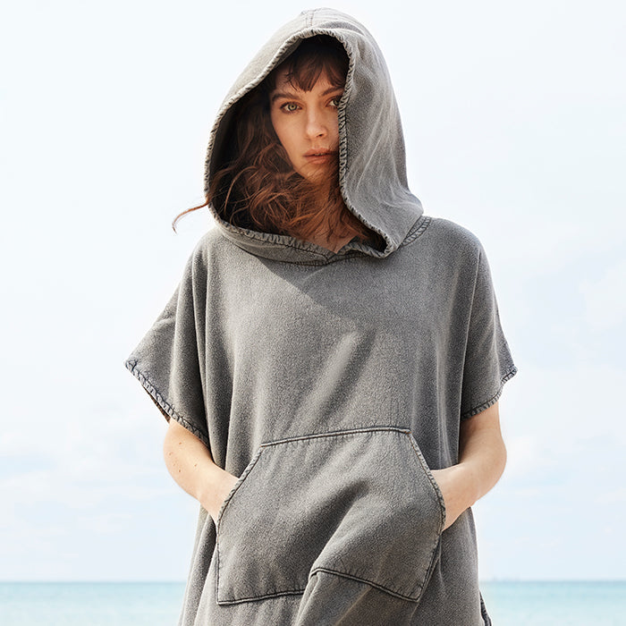 Beach Poncho Changing Robe Hood Unisex