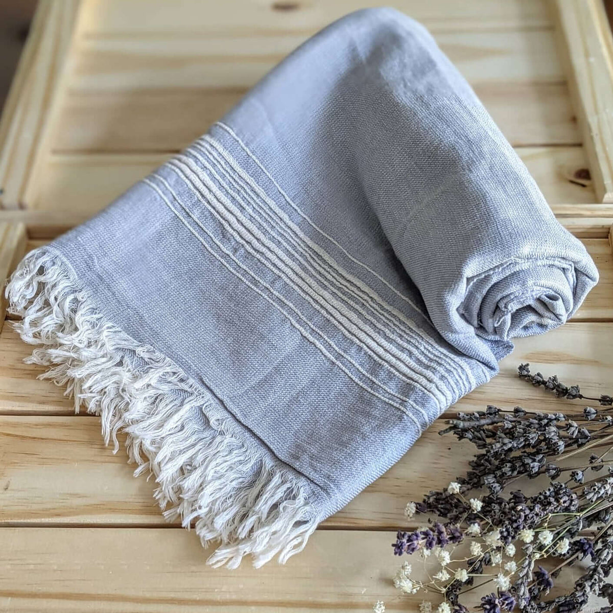 Turkish Towel, Linen Mix, 160GSM, Marl
