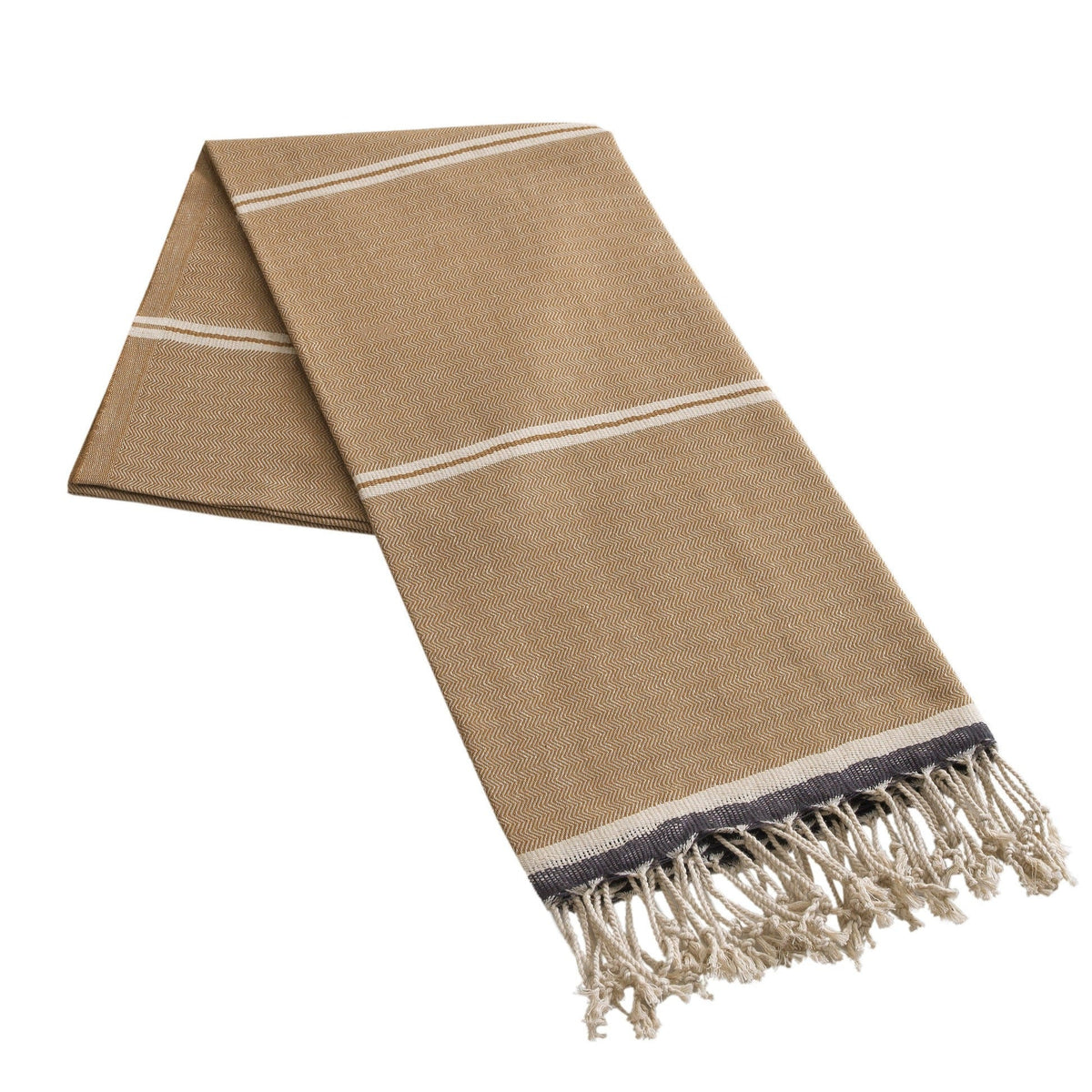 Turkish towel linen and cotton beige Mykanos 