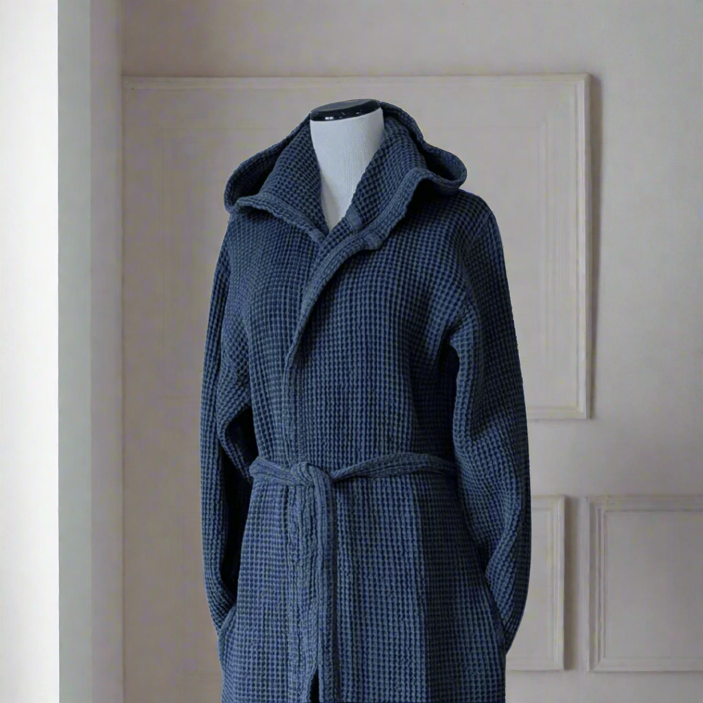 Hooded Bathrobe Waffle 390gsm Luxury, Lento