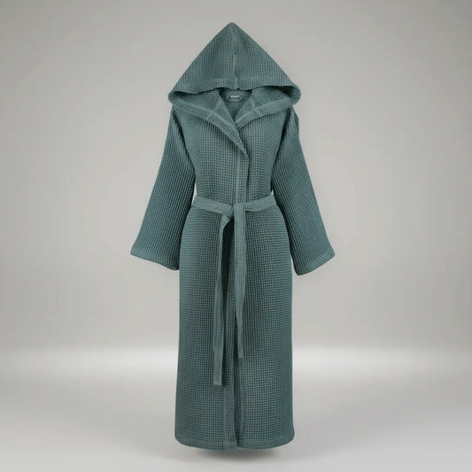 Waffle Bathrobe with Hood, Lento
