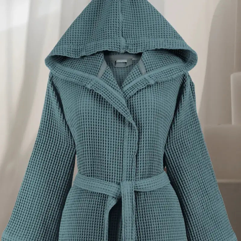 Waffle Bathrobe with Hood, Lento