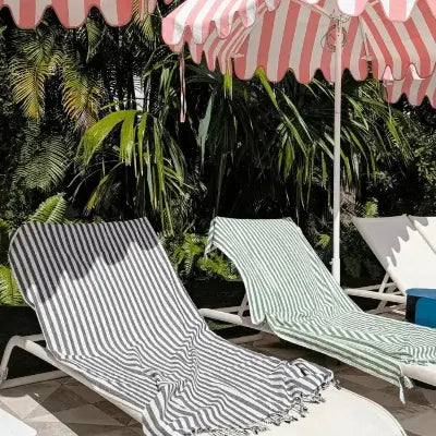 Towel Set for Sun Loungers, Zebra Black (4)