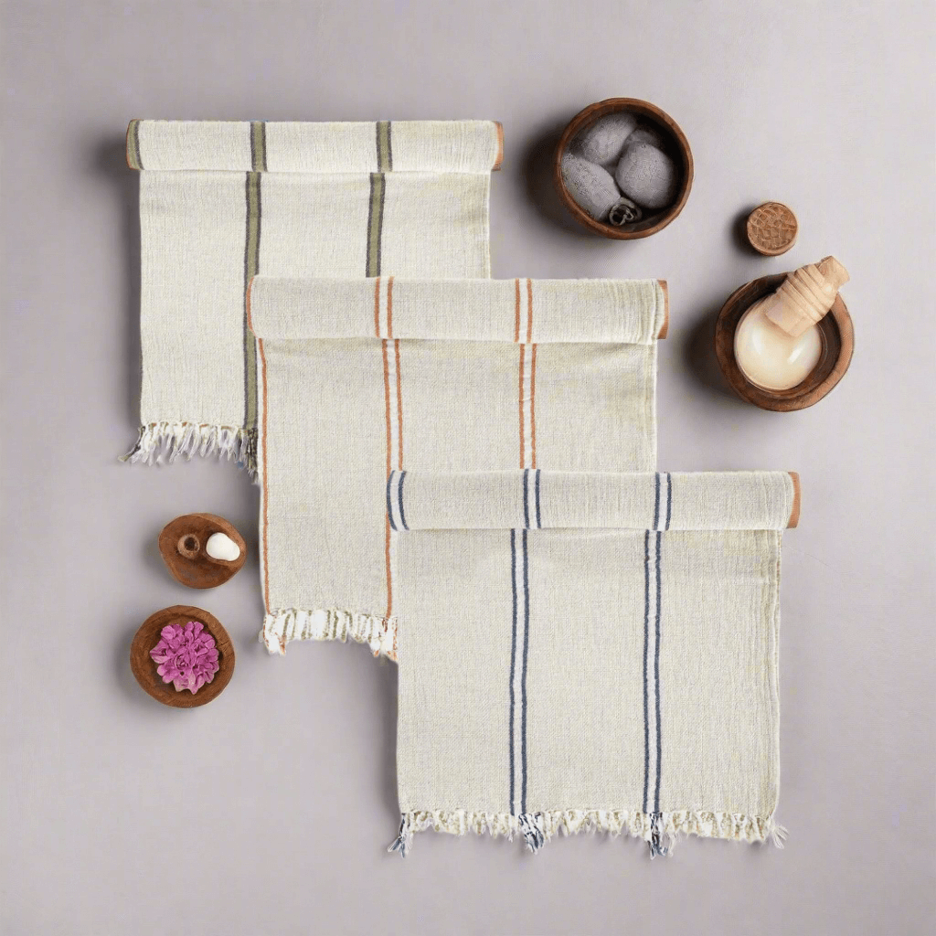 Linen-Cotton SPA Sauna Turkish Towel Set (3)