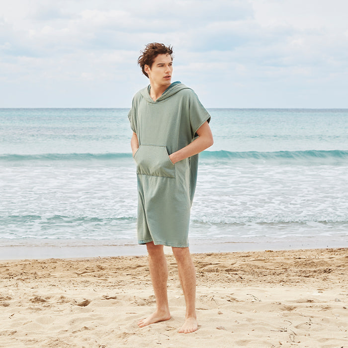 Beach Poncho Changing Robe Hood Unisex