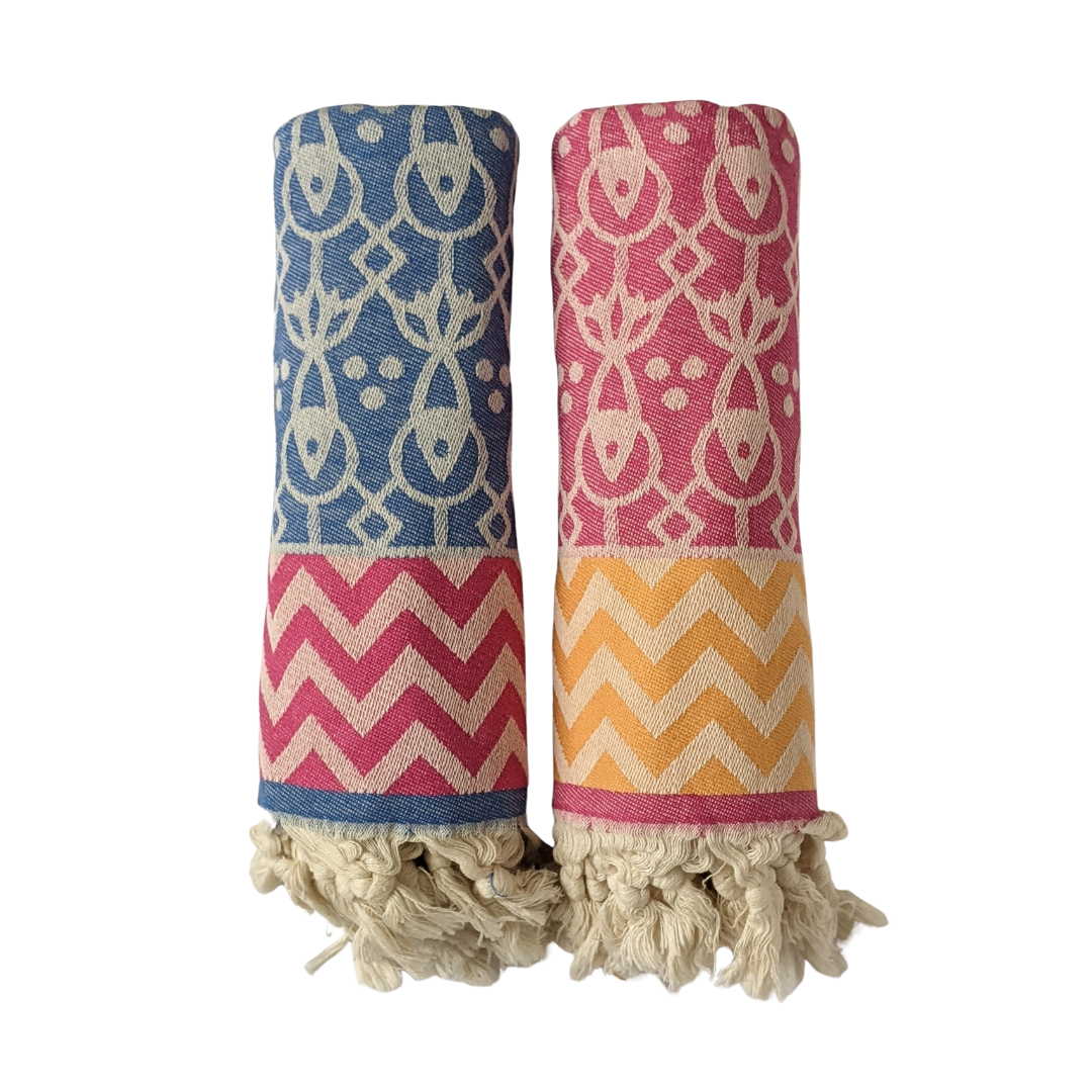 Turkish Beach Towel Duo's - 2 Towel Sets