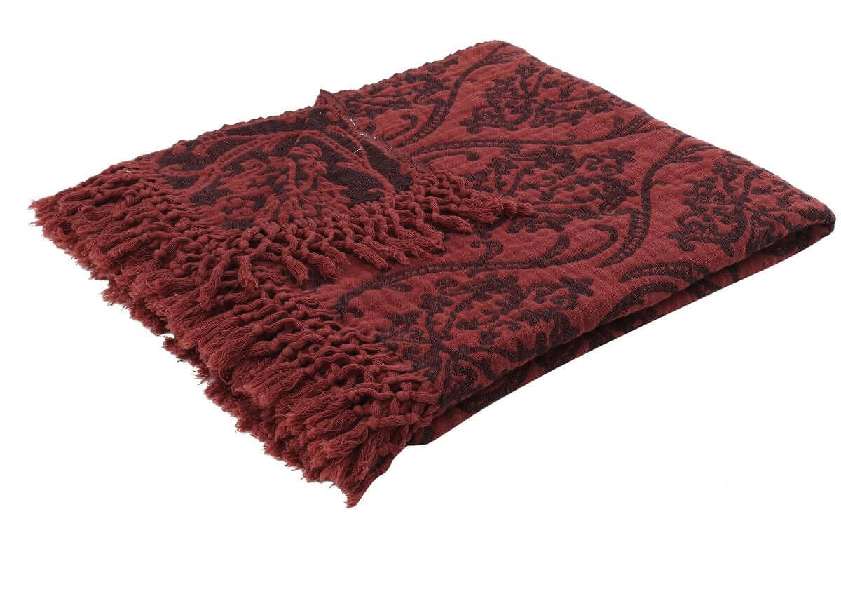 Risus Throw Blanket Burgundy
