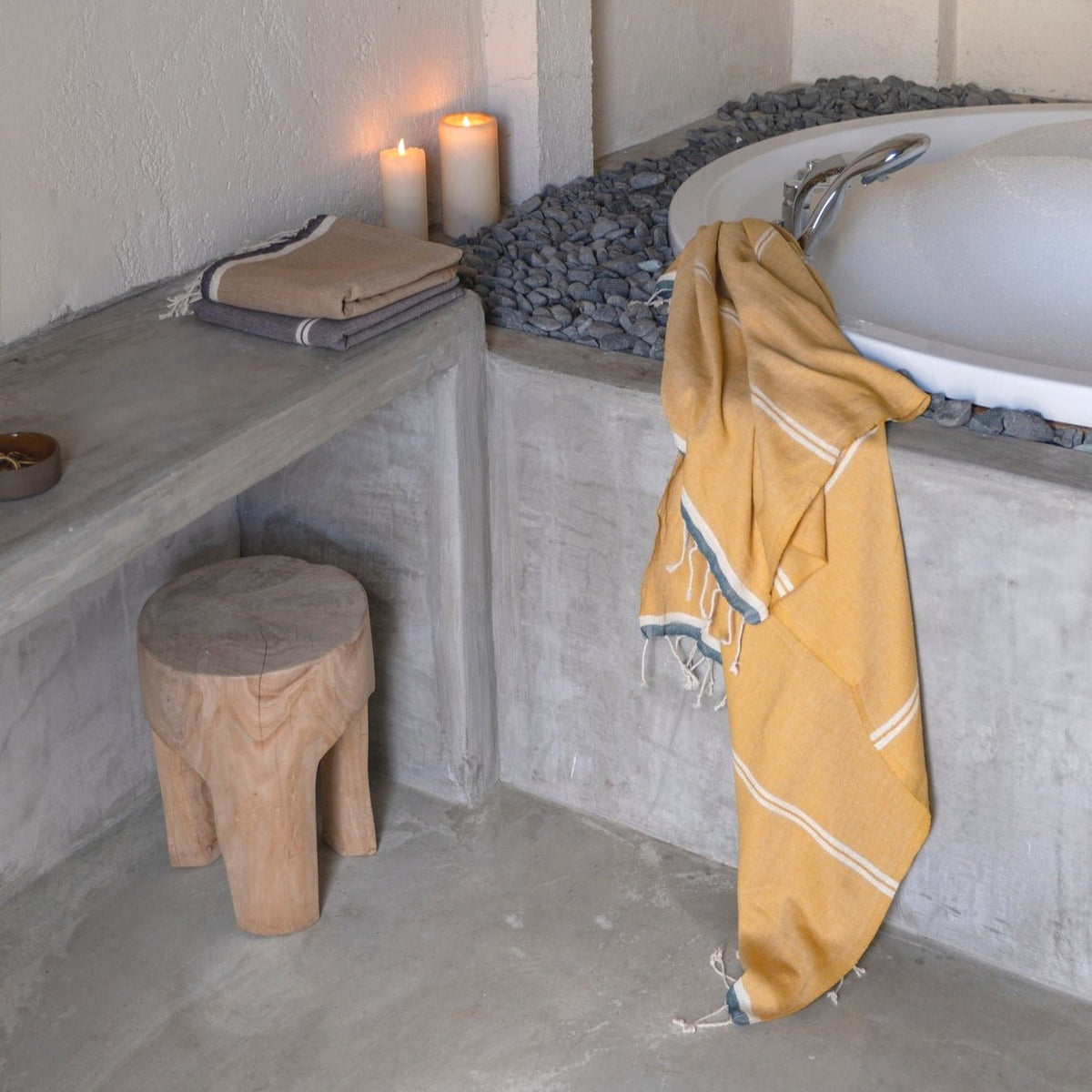 Turkish Beach Towel Cotton Linen 160gsm, Mykanos