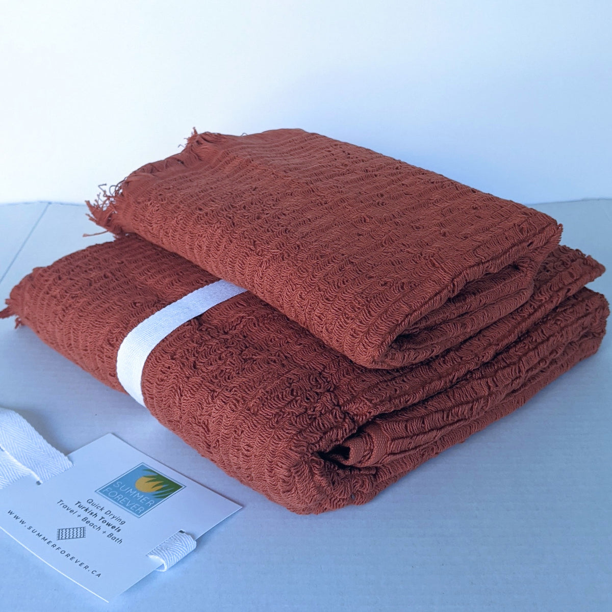 Turkish Bath Towel, Extra Long Loops 500gsm Luxury, Athena Cinnamon