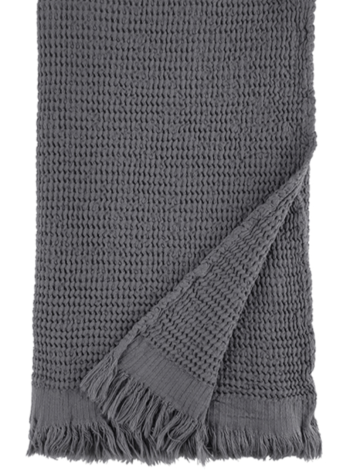 Waffle Turkish Towel 35% Bamboo 210gsm, Anthracite