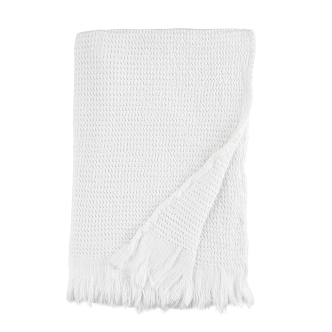 Waffle Turkish Towel 35% Bamboo 210gsm, Off White