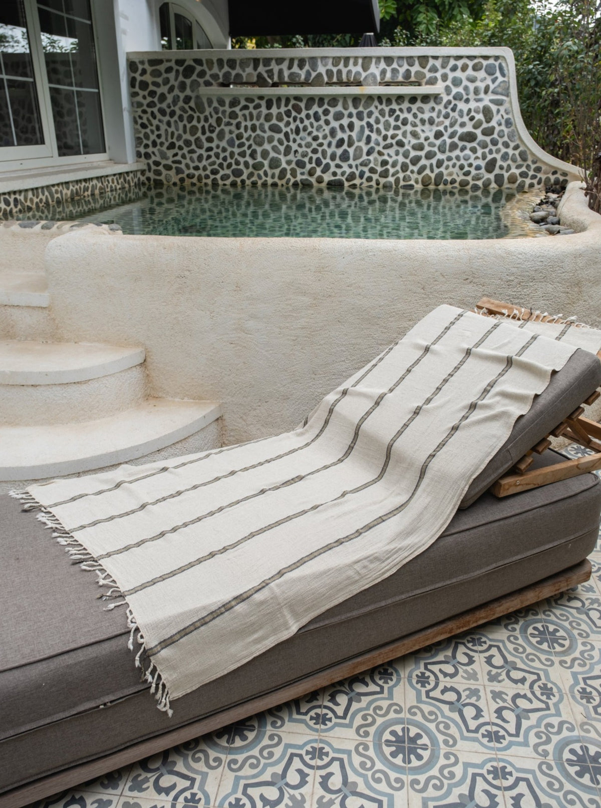 Turkish Beach Towel 30% Linen 205gsm SPA Bath, Smyrna