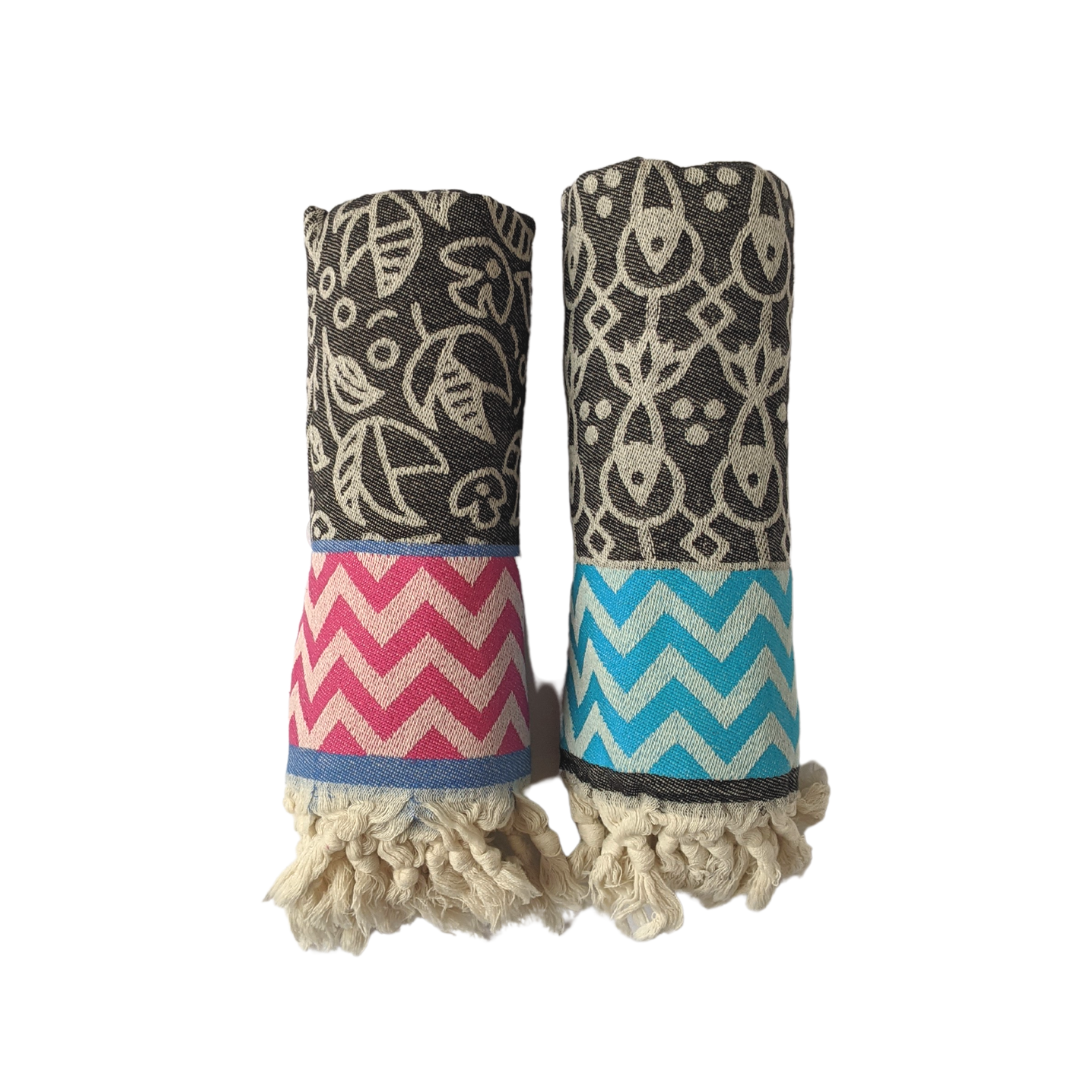 Turkish Beach Towel Duo's - 2 Towel Sets