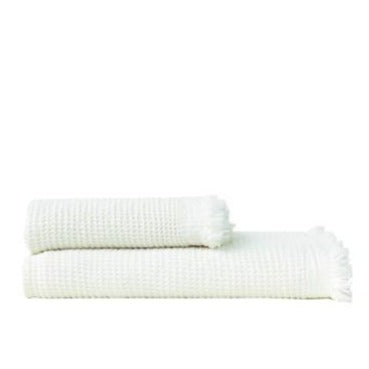 Waffle Turkish Towel 35% Bamboo 210gsm, Off White