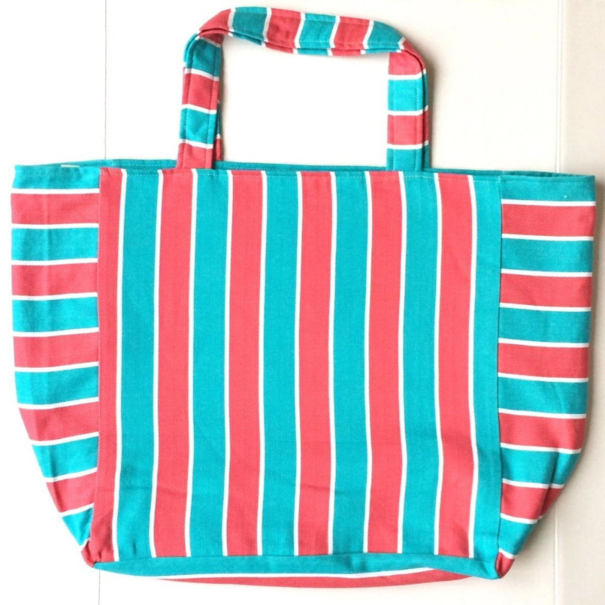 Oversized Beach Bag, May Red & Blue