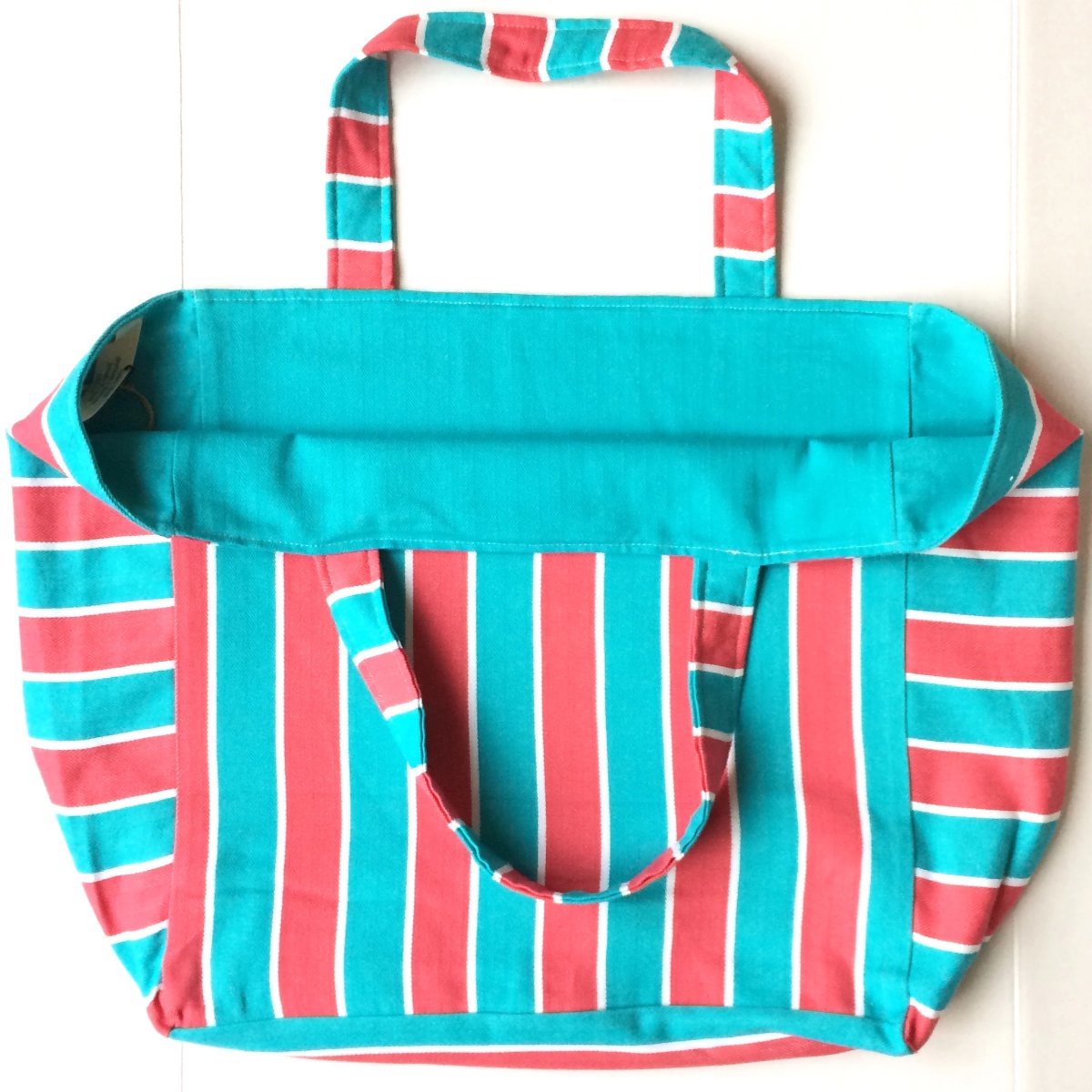 Oversized Beach Bag, May Red & Blue